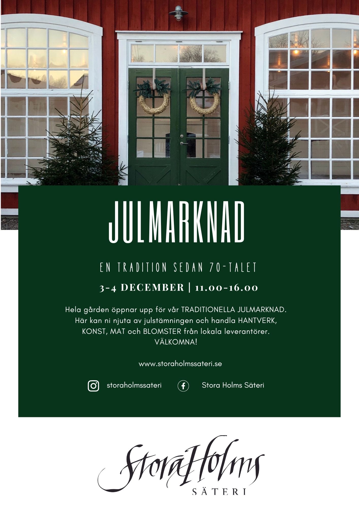 Julmarknad Stora Holms Säteri