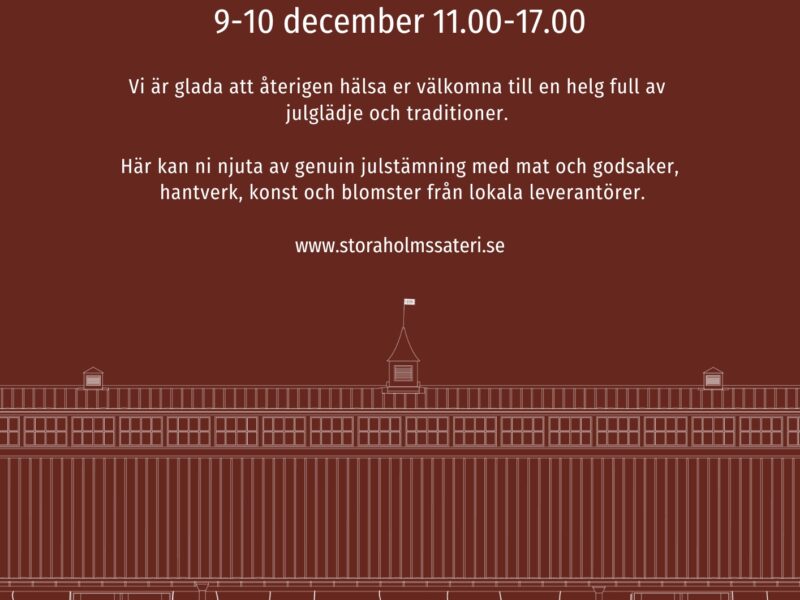 Julmarknad på Stora Holms Säteri